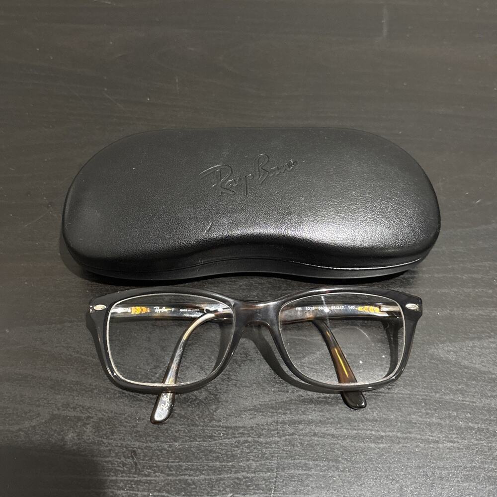 Ray Ban FRAMES ONLY EYEGLASSES RB 5228 5629 Gray Tortoise 55-17-140 With Case